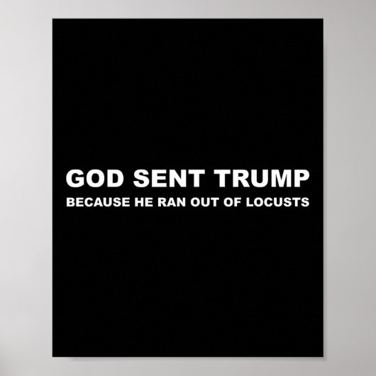彼がイナゴの走アンチから出たためにトランプを送った ポスター (正面)