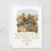 彼がイースターの写真と個人的なメッセージを復活させた シーズンカード (裏面)