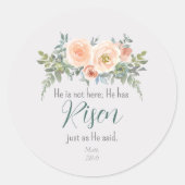 彼がイースターフローラピーチグリーンの水色を復活させた ラウンドシール (正面)