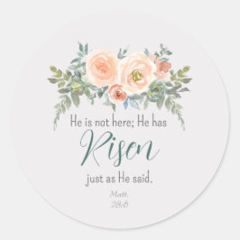 彼がイースターフローラピーチグリーンの水色を復活させた ラウンドシール