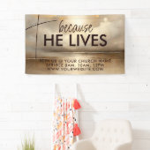 彼がイースター・キリスト教のプロモーションを生カスタムきているので 横断幕 (インサイチュ)