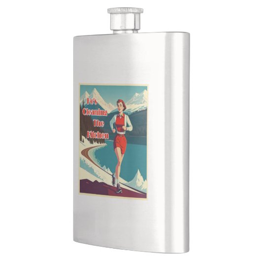 彼がキッチンサッシランナーの掃除を行う フラスク (左)