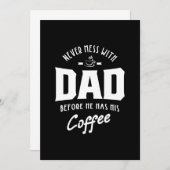 彼がコーヒーを飲む前にメンズはパパを散らかすことはない 招待状 (正面/裏面)