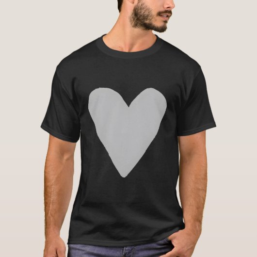 彼がシンボルを愛する優しさ平安グレー Tシャツ (正面)