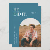 彼がネオンブルーアーチ卒業発表をした 招待状 (正面/裏面)