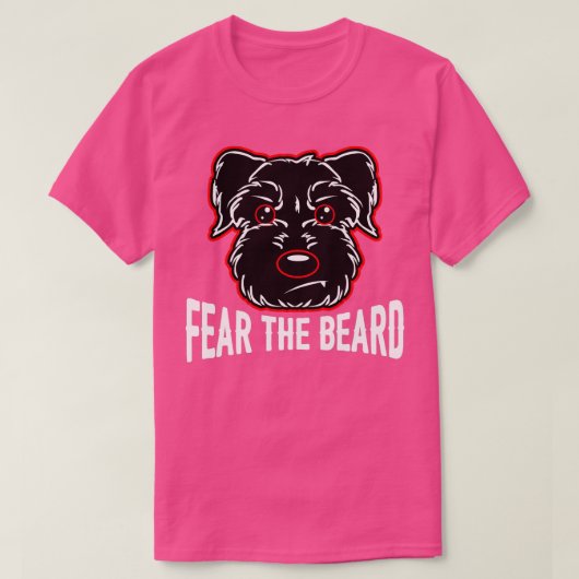 彼がヒゲ・シュナウザー愛好家を恐れる Tシャツ (デザイン正面)