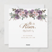 彼がフローラ十字架に上がったイースターカード シーズンカード (裏面)