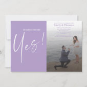 彼がプロポーズしたら、彼女はイエスと言った 招待状 (正面)