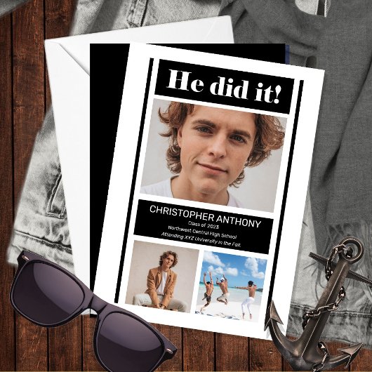 彼がミニマルシンプル主義のBW卒業した 案内状