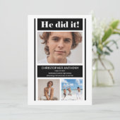 彼がミニマルシンプル主義のBW卒業した 案内状 (スタンド正面)