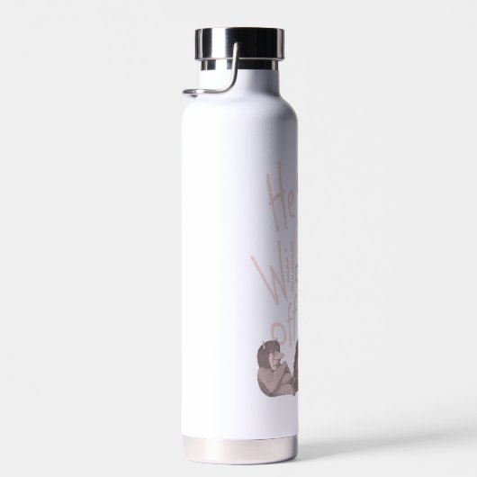 彼がワイルドなものをベッドに送り出した – ピンク ウォーターボトル (右面)