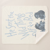 彼がワイルドなアイテムをベッドに送り出す – 青 シェルパブランケット (正面(横))