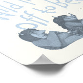 彼がワイルドなアイテムをベッドに送り出す – 青 ポスター (角)