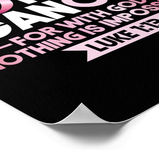 彼が乳がんピンクリボンの回復を治すことができる ポスター (角)