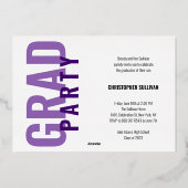 彼が写真を撮モダンったパーティーフォイル招待状 箔シーズンカード (裏面)