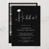 彼が写真卒業ミニマル会の脚本を書いた 招待状 (正面/裏面)