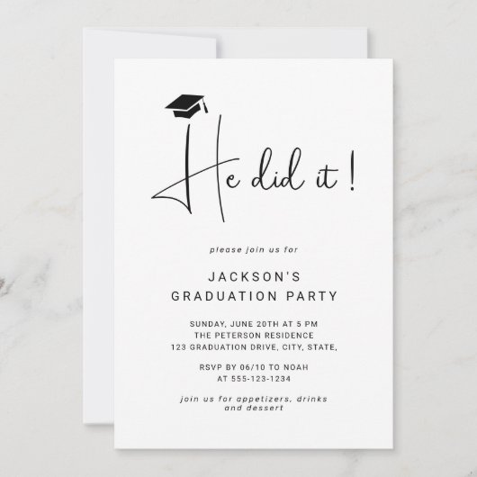 彼が写真卒業ミニマル会の脚本を書いた 招待状 (正面)