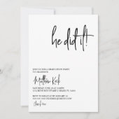 彼が卒業パモダンーティー招待状 招待状 (正面)