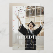 彼が卒業党の招待状をした 招待状 (正面/裏面)