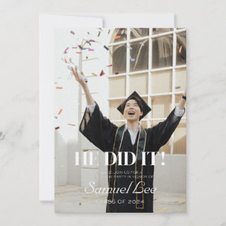 彼が卒業党の招待状をした 招待状