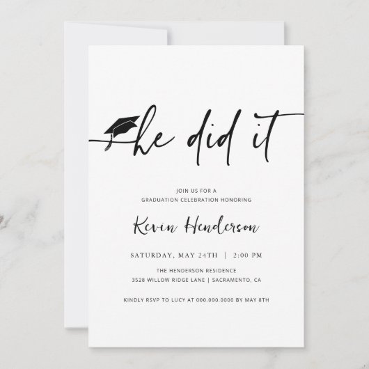 彼が卒業招待状 招待状 (正面)