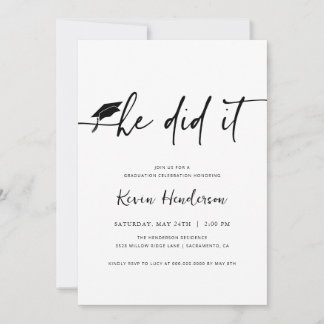 彼が卒業招待状 招待状