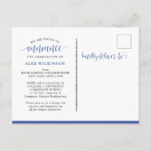 彼が台本モダン少年写真卒業 案内ポストカード (裏面)