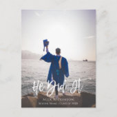 彼が台本モダン少年写真卒業 案内ポストカード (正面)