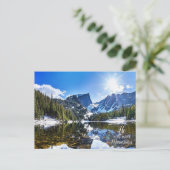 彼が山の写真感動的引用文 ポストカード (スタンド正面)