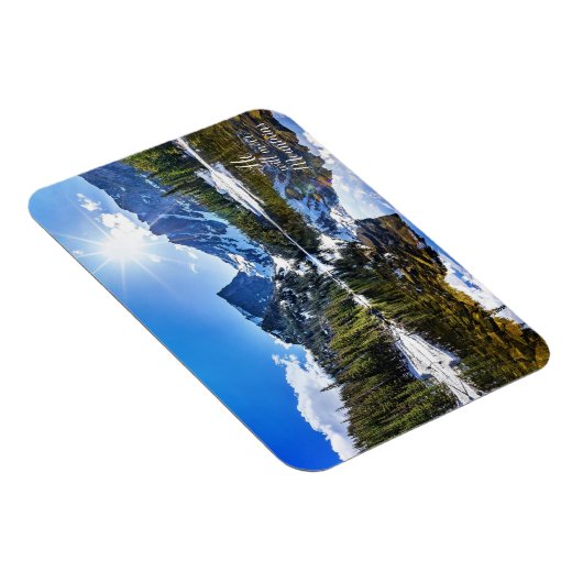 彼が山の写真感動的引用文 マグネット (右側)