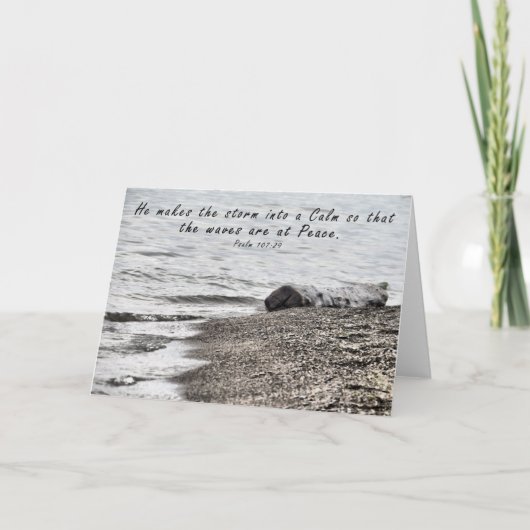 彼が嵐を鎮める – 聖なる書物、 経典カード サンキューカード (正面)