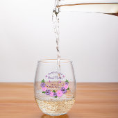 彼が彼女のハートを蝶ブライダルシャワー ステムなしワイングラス