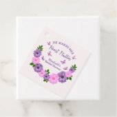 彼が彼女のハートを蝶ブライダルシャワー フェイバータグ (インサイチュ)