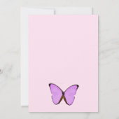 彼が彼女のハートを蝶ブライダルシャワー 招待状 (裏面)