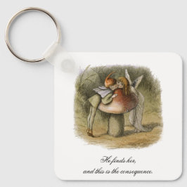 彼が彼女のロマンチックな妖精バレンタインデーを見つける キーホルダー