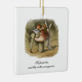 彼が彼女のロマンチックな妖精バレンタインデーを見つける セラミックオーナメント (右)