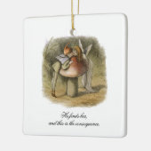 彼が彼女のロマンチックな妖精バレンタインデーを見つける セラミックオーナメント (左)