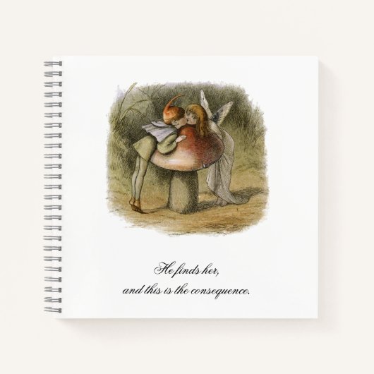 彼が彼女のロマンチックな妖精バレンタインデーを見つける ノートブック (正面)