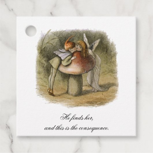 彼が彼女のロマンチックな妖精バレンタインデーを見つける フェイバータグ (正面)