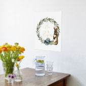 彼が復活したイースターアート引用文聖句 箔ポスター (レイダウン (キッチン))