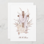 彼が復活したイースターカードクロス サンキューカード (正面/裏面)