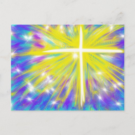 彼が復活したイースター・クリスチャンモダン・アートデザイン シーズンポストカード (正面)