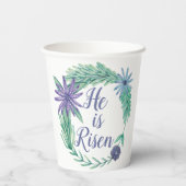 彼が復活した宗教フローラ復活祭パーティー 紙コップ (裏面)