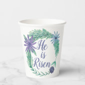 彼が復活した宗教フローラ復活祭パーティー 紙コップ (正面)