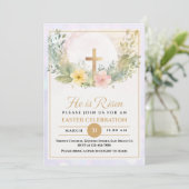 彼が復活した宗教復活祭の水彩画のフローラ 案内状 (スタンド正面)