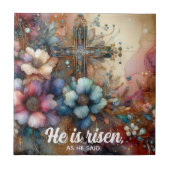 彼が復活した聖なる書物、 経典フローラ水彩画 タイル (正面)