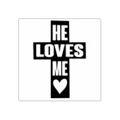 彼が愛する私をイエス様のように愛する福音引用文 ラバースタンプ (インプリント)