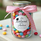 彼が成し遂げ信じた卒業シール ラウンドシール