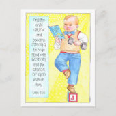 彼が成長した強さと優美なポストカ感動的ージ ポストカード (正面)