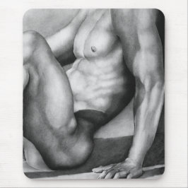 彼が手で描いたファインアートクールの雄ヌード マウスパッド